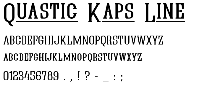 Quastic Kaps Line font